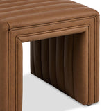 Augustine Leather Ottoman, Maestro Cigar by Four Hands