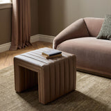 Augustine Leather Ottoman, Maestro Cigar by Four Hands