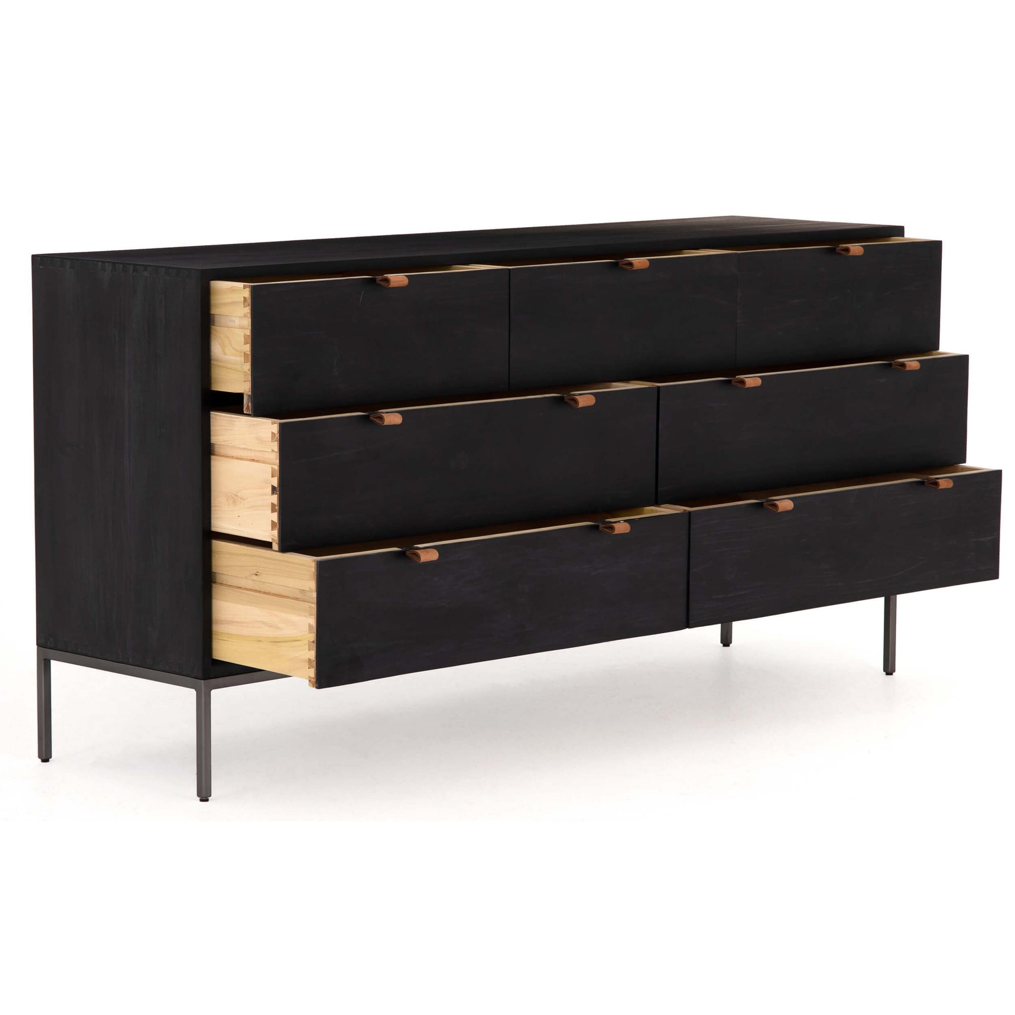 7 drawer dresser black Homfa 7 Drawer Dresser for Bedroom, Modern Tall dresser Chest of Drawers for Living Room, Black