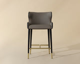 Gianni Bar & Counter Stool, Dillon Stratus/Dillon Black-Furniture - Dining-High Fashion Home