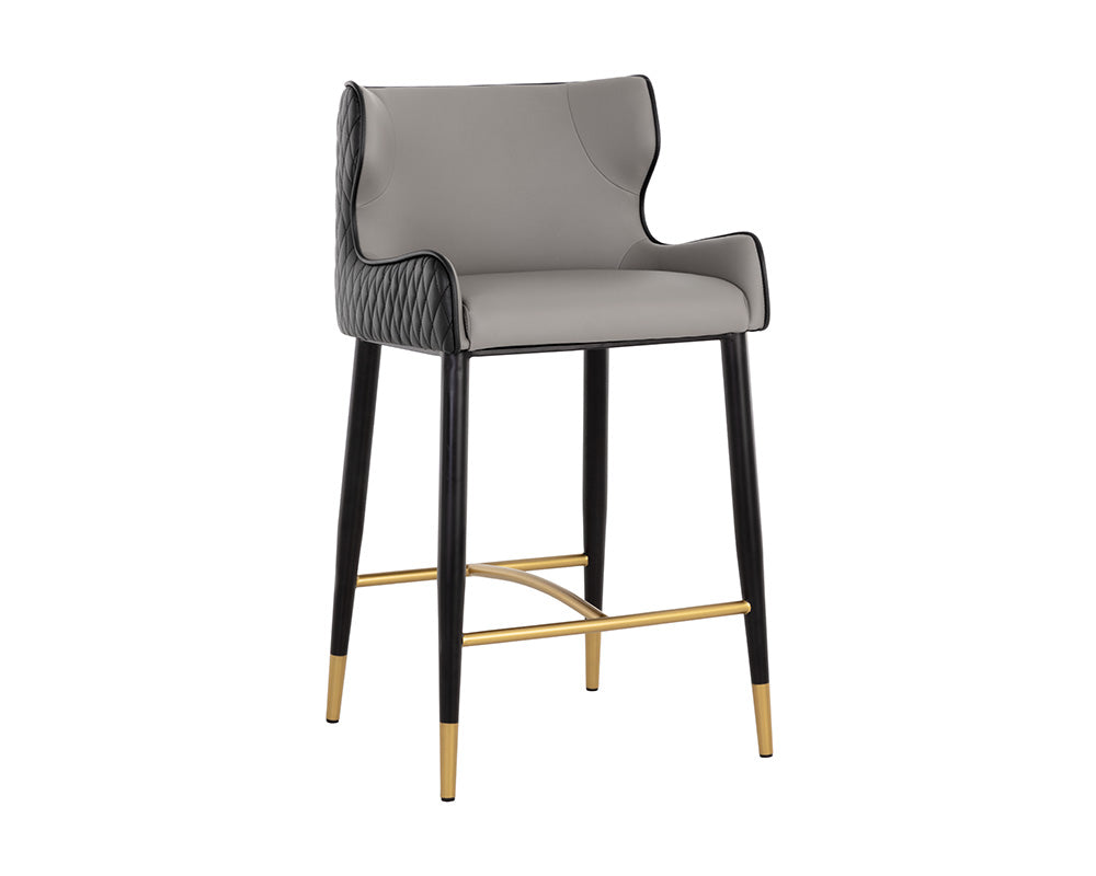 Gianni Bar & Counter Stool, Dillon Stratus/Dillon Black-Furniture - Dining-High Fashion Home