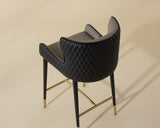 Gianni Bar & Counter Stool, Dillon Stratus/Dillon Black-Furniture - Dining-High Fashion Home