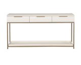 Rebel Console Table with Drawers, Champagne Gold/Cream-Furniture - Accent Tables-High Fashion Home