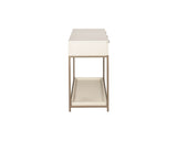 Rebel Console Table with Drawers, Champagne Gold/Cream-Furniture - Accent Tables-High Fashion Home