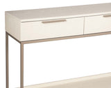 Rebel Console Table with Drawers, Champagne Gold/Cream-Furniture - Accent Tables-High Fashion Home