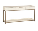 Rebel Console Table with Drawers, Champagne Gold/Cream-Furniture - Accent Tables-High Fashion Home