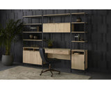 Ambrose Modular Bookcase, Small, Rustic Oak/Black-Furniture - Storage-High Fashion Home