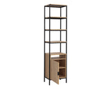 Ambrose Modular Bookcase, Small, Rustic Oak/Black-Furniture - Storage-High Fashion Home