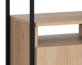 Ambrose Modular Bookcase, Small, Rustic Oak/Black-Furniture - Storage-High Fashion Home