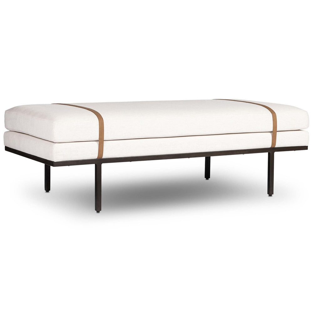 Harris Accent Bench, Nomad Snow by Four Hands