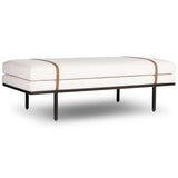 Harris Accent Bench, Nomad Snow by Four Hands