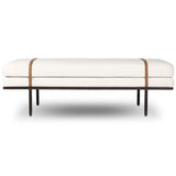 Harris Accent Bench, Nomad Snow by Four Hands