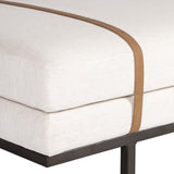 Harris Accent Bench, Nomad Snow by Four Hands