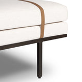 Harris Accent Bench, Nomad Snow by Four Hands