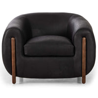 Lyla Leather Chair, Heirloom Black-Furniture - Chairs-High Fashion Home
