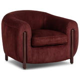 Lyla Chair, Burgundy Distressed Suede by Four Hands — PRM_1