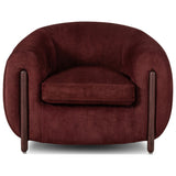Lyla Chair, Burgundy Distressed Suede by Four Hands — FRT_1