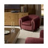 Lyla Chair, Burgundy Distressed Suede by Four Hands — ESS_1