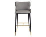 Gianni Bar & Counter Stool, Dillon Stratus/Dillon Black-Furniture - Dining-High Fashion Home