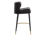 Gianni Bar & Counter Stool, Dillon Stratus/Dillon Black-Furniture - Dining-High Fashion Home