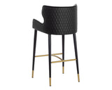 Gianni Bar & Counter Stool, Dillon Stratus/Dillon Black-Furniture - Dining-High Fashion Home