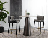 Gianni Bar & Counter Stool, Dillon Stratus/Dillon Black-Furniture - Dining-High Fashion Home