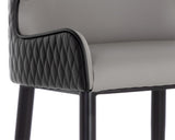 Gianni Bar & Counter Stool, Dillon Stratus/Dillon Black-Furniture - Dining-High Fashion Home