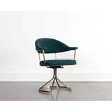 Bexley Swivel Dining Chair, Danny Teal, Set of 2-Furniture - Dining-High Fashion Home