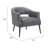 Berkeley Chair, Vintage Gray-Furniture - Chair-High Fashion Home