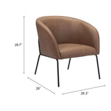Quinten Chair, Vintage Brown-Furniture - Chair-High Fashion Home
