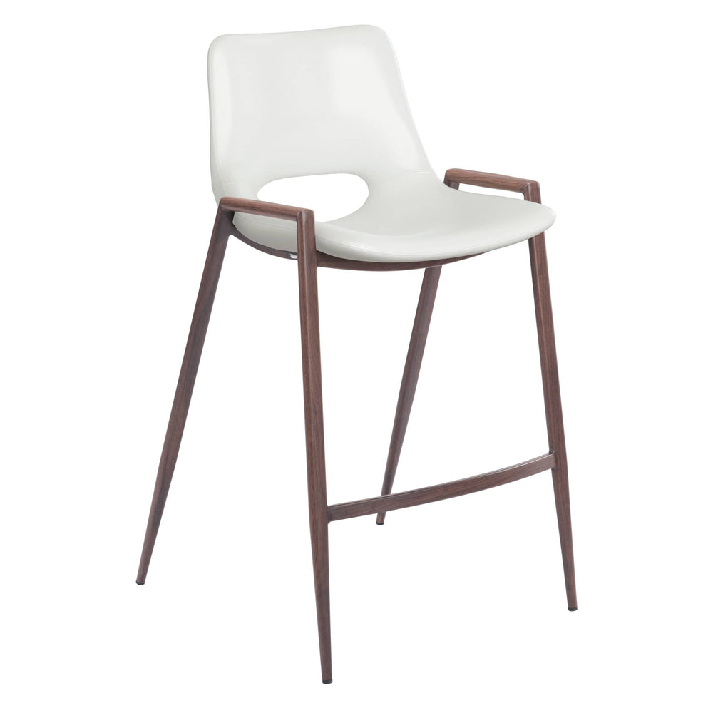 Desi Counter Stool, White, Set of 2-Furniture-High Fashion Home