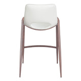 Desi Counter Stool, White, Set of 2-Furniture-High Fashion Home