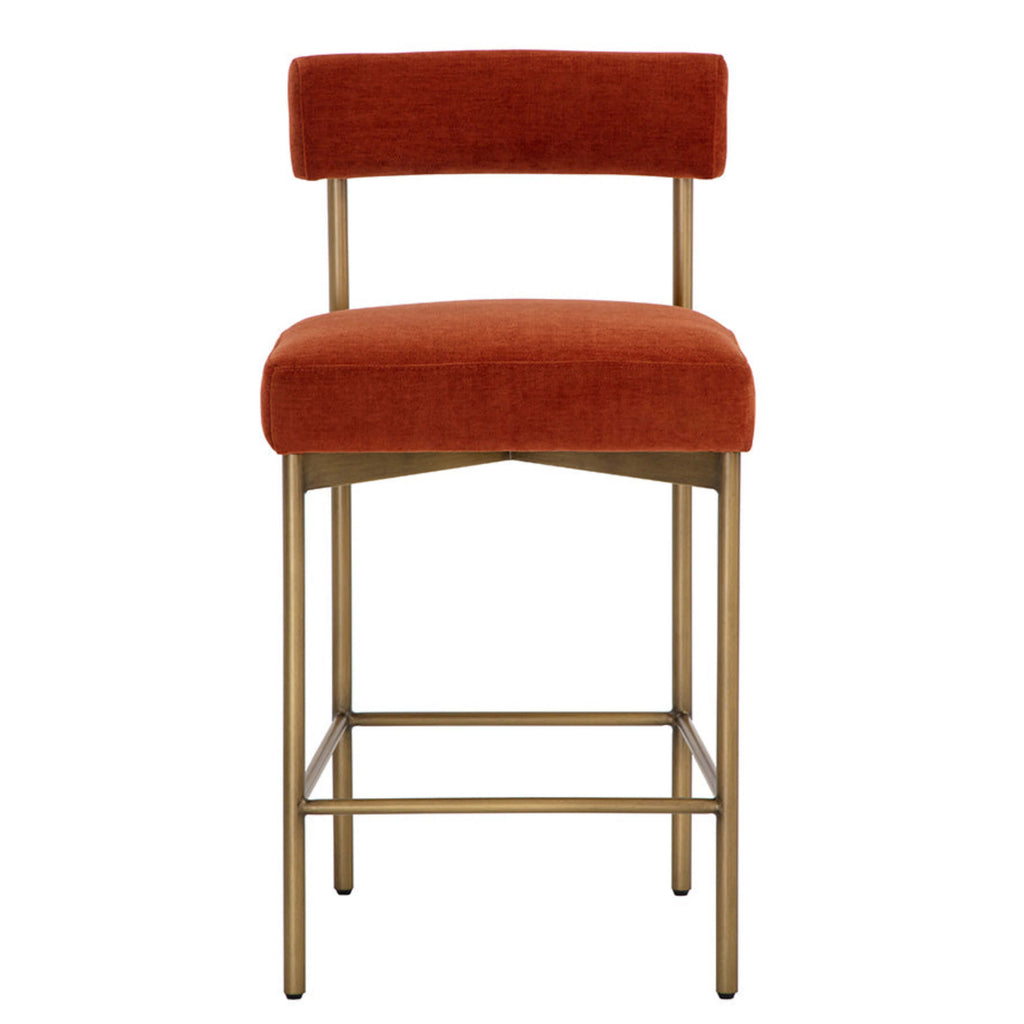 Rust Seneca Seneca Counter Stool, Danny Rust/Antique Brass, Set of 2 – High Fashion ...