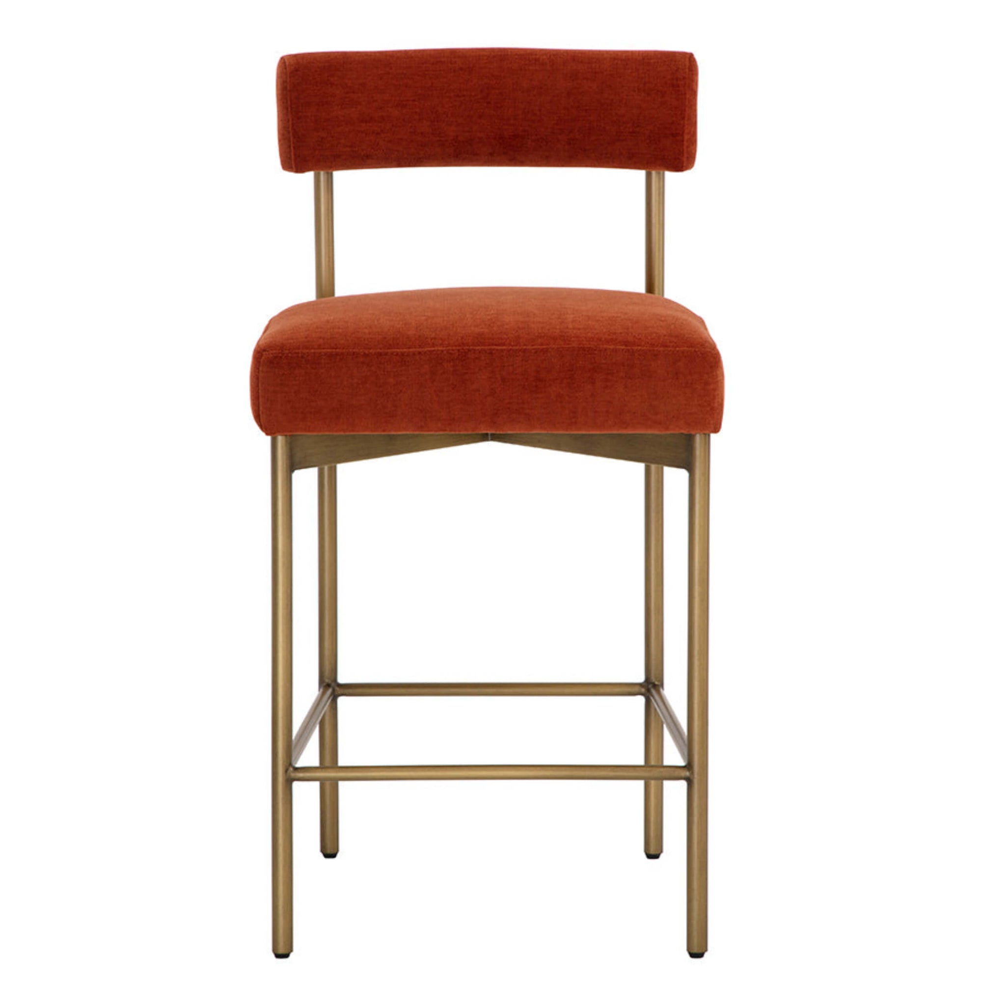 Rust Counter Chair Seneca Counter Stool, Danny Rust/Antique Brass, Set of 2 – High Fashion ...
