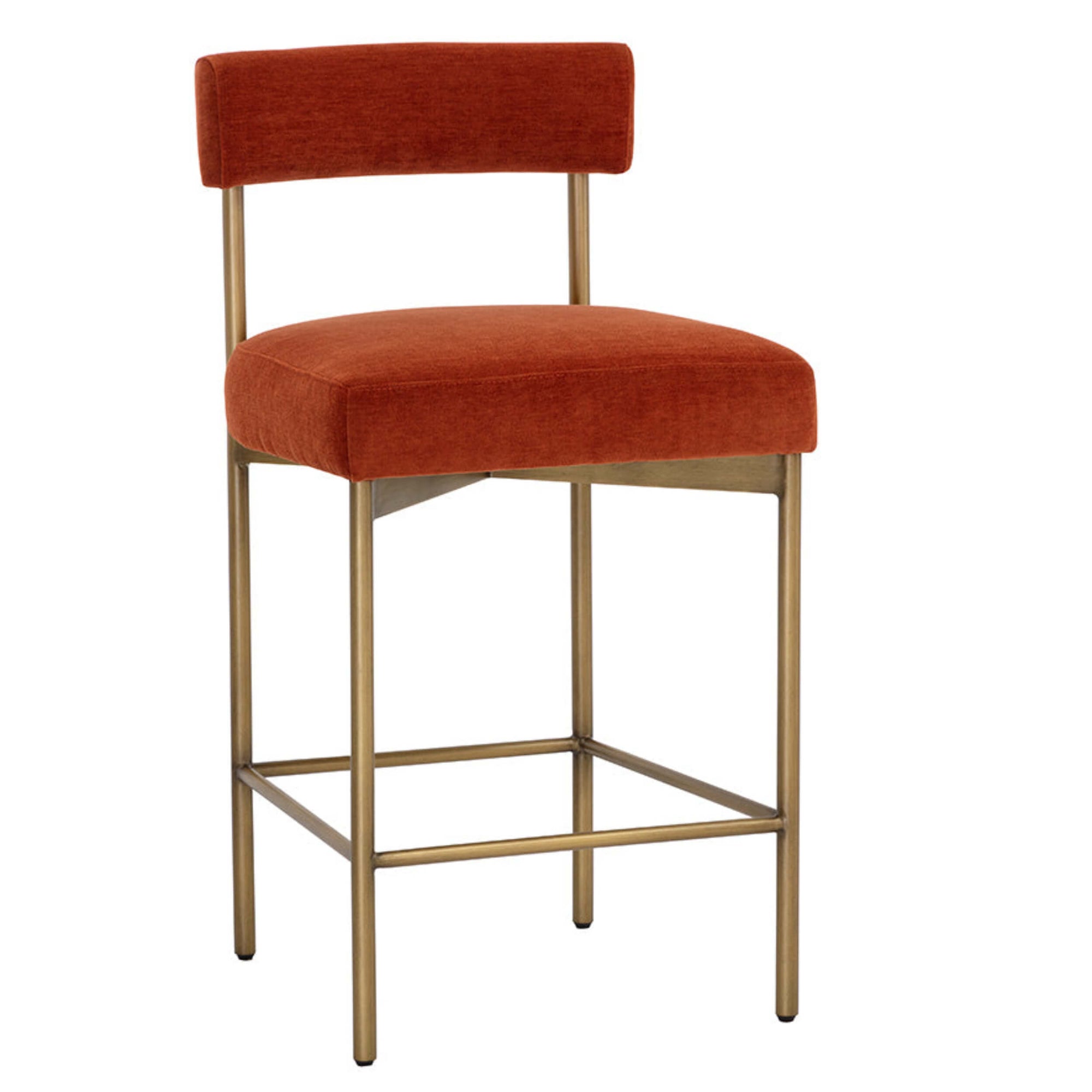 Rust Counter Chair Seneca Counter Stool, Danny Rust/Antique Brass, Set of 2 – High Fashion ...