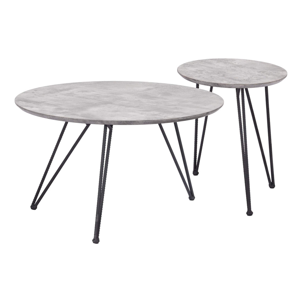 Kerris Coffee Table, Gray, Set of 2-Furniture - Accent Tables-High Fashion Home