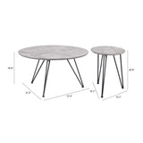 Kerris Coffee Table, Gray, Set of 2-Furniture - Accent Tables-High Fashion Home