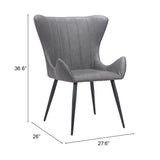 Alejandro Dining Chair, Vintage Gray, Set of 2-Furniture - Dining-High Fashion Home