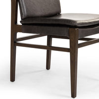 Aya Leather Dining Chair, Sonoma Black, Set of 2-Furniture - Dining-High Fashion Home