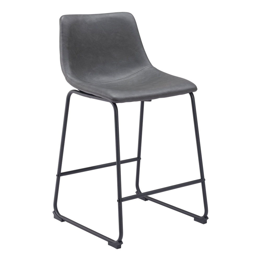 Smart Counter Stool, Charcoal, Set of 2-Furniture-High Fashion Home