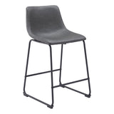 Smart Counter Stool, Charcoal, Set of 2-Furniture-High Fashion Home