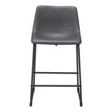 Smart Counter Stool, Charcoal, Set of 2-Furniture-High Fashion Home