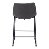 Smart Counter Stool, Charcoal, Set of 2-Furniture-High Fashion Home