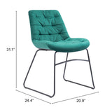 Tammy Dining Chair, Green, Set of 2-Furniture - Dining-High Fashion Home