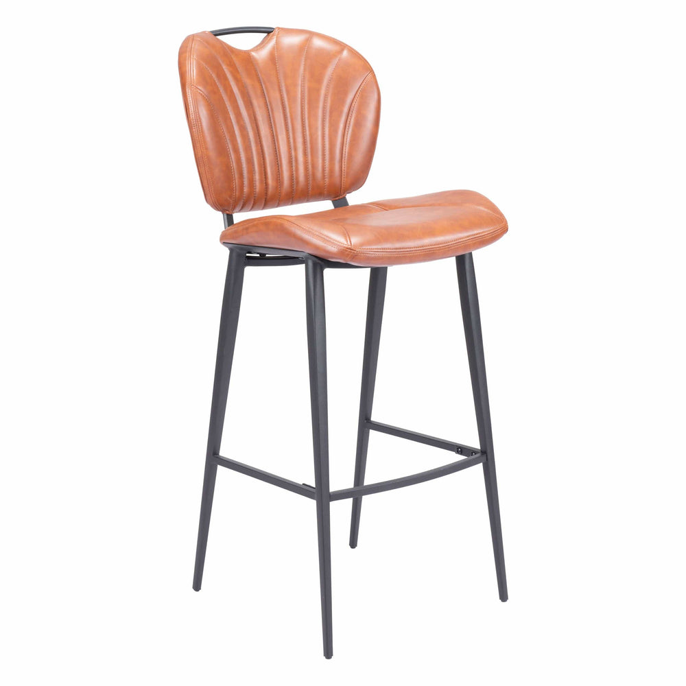 Terrence Bar Stool, Vintage Brown-Furniture-High Fashion Home