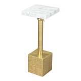 Josef Side Table, White-Furniture - Accent Tables-High Fashion Home