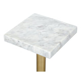 Josef Side Table, White-Furniture - Accent Tables-High Fashion Home