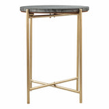 David Side Table, Gray-Furniture - Accent Tables-High Fashion Home
