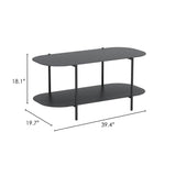 Pullman Coffee Table, Black-Furniture - Accent Tables-High Fashion Home