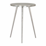 Politik Side Table, Silver-Furniture - Accent Tables-High Fashion Home